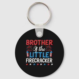 Broer van het kleine vuurwerk Shirt 4 jul Sleutelhanger