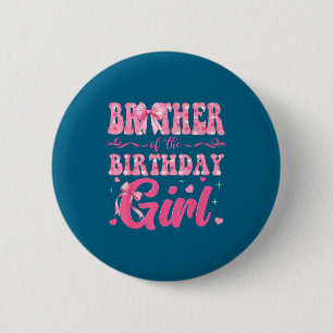 Broer Van Het Meisje Dat Jarig Is Familie Nk Coque Ronde Button 5,7 Cm