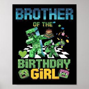 Broer van het meisje dat jarig is Funny videogame Poster