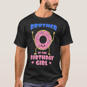 Broer van het meisje van de geboorte Donut bday Br T-shirt