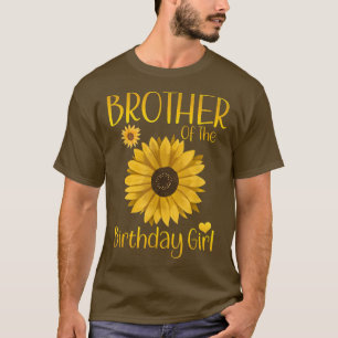 Broer van het meisje van de zondagse zonnebloem t-shirt