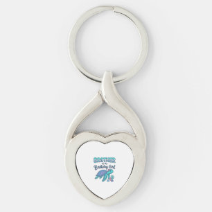 Broer van het Verjaardagsmeisje Zeeschildpad Shirt Sleutelhanger