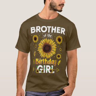 Broer Van Het Verjaardagsmeisje Zonnebloem Feest F T-shirt