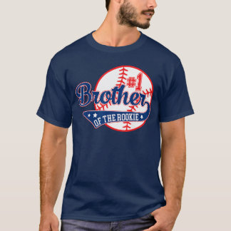 Broer van Rookie 1e Verjaardag Baseballheme Matchi T-shirt