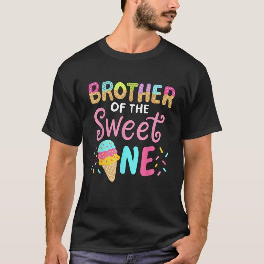 Broer van Sweet One Verjaardag Matching Family Ice T-shirt (Voorkant)