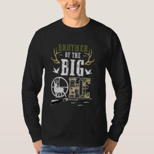 Broer van The Big One 1e verjaardag jongen hertenj T-shirt