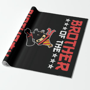 Broer van verjaardag Ninja Fight Taekwondo Gift Cadeaupapier