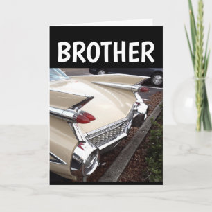 BROER VERJAARDAG KLASSIEKE AUTO CADDY WENSKAART KAART