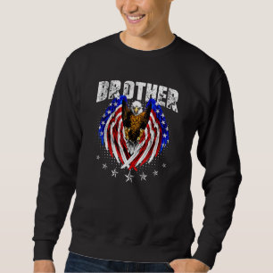 Broer VS vlag Bald Eagle Patriotic 4th Trui