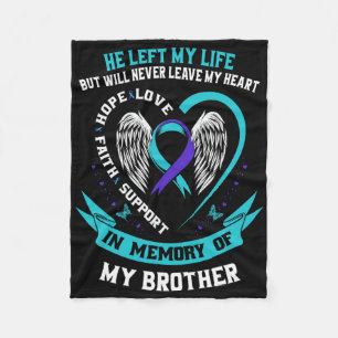 Broer: Zelfmoord: Bewustmakingspreventie Memorial Fleece Deken