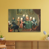 Broers Clarke met andere heren die Wi Canvas Afdruk (Insitu (Woonkamer))