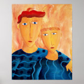 Broers - Dedendaagse schilderijen - Kunstafdrukken Poster (Voorkant)