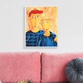 Broers eigentijdse schilderkunst Canvas pri Afdruk (Insitu (Woonkamer))