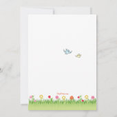 Broers en zussen in de tuin uitnodiging (Achterkant)