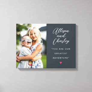 Broers en zussen Quote Aangepaste foto Canvas Afdruk