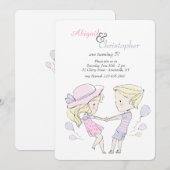 Broers en zussen verjaardagsfeestje uitnodigingen (Voorkant / Achterkant)