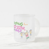 Broers hebben de beste zuster-Mok Matglas Koffiemok (Voorkant rechts)