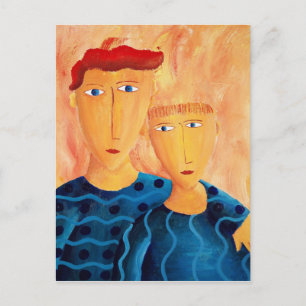 Broers Hedendaagse Kunst Schilderij Postkaart