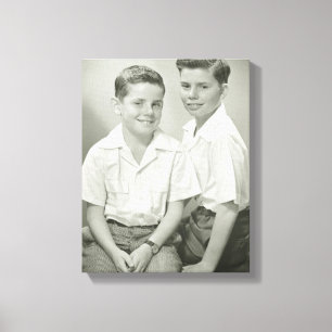 Broers in Studio Canvas Afdruk
