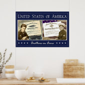 Broers in wapens - gekleurd poster (Keuken)