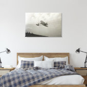 Broers van de Glider Test Vliegtuig Canvas Afdruk (Insitu (Slaapkamer))