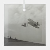 Broers van de Glider Test Vliegtuig Glas Ornament (Voorkant)