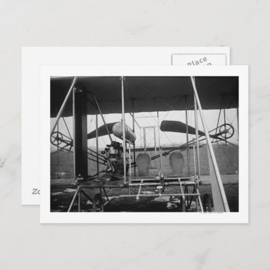 Broers-vliegtuig met piloot en briefkaart (Voorkant / Achterkant)