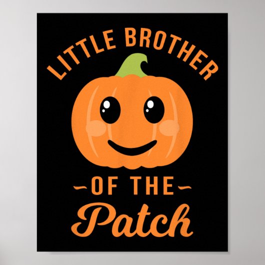 Broertje van de patch pompoen Halloween T SH Poster (Voorkant)
