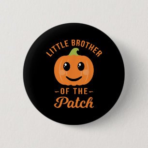 Broertje van de patch pompoen Halloween T SH Ronde Button 5,7 Cm
