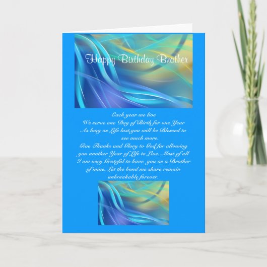 Broertje verjaardag kaart (Voorkant)