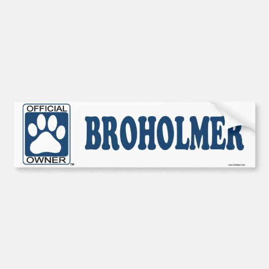 Broholmer Blue Bumpersticker (Voorkant)