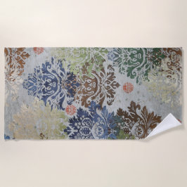 Brokatmuster aus einer Stoffkollage Strandlaken