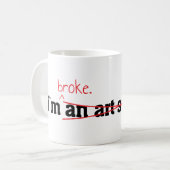 Broke Art Student Mok (Voorkant links)