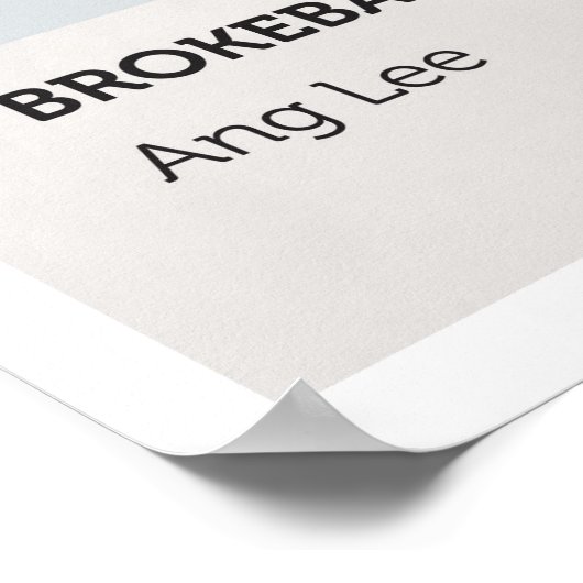 Brokeback Mountain affiche film (Coin)