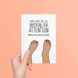 Broken Ankle Funny Briefkaart