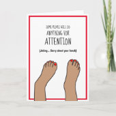 Broken Ankle Funny Kaart (Voorkant)