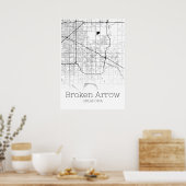 Broken Arrow-kaart - Oklahoma - City Map Poster (Keuken)