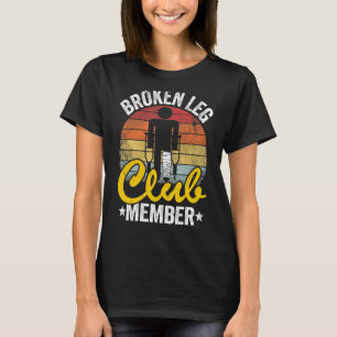 Broken been club lid krijgt letsel gebroken been t-shirt