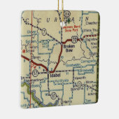 Broken Bow OK  kaart Keramisch Ornament (Rechts)