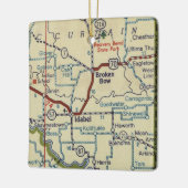 Broken Bow OK  kaart Keramisch Ornament (Links)