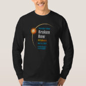 Broken Bow Oklahoma Ok Totale Zonsverduistering 20 T-shirt (Voorkant)