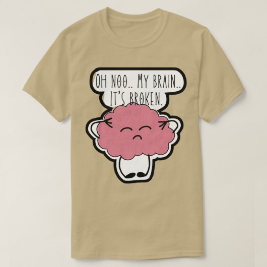 Broken brain t-shirt (Design voorkant)
