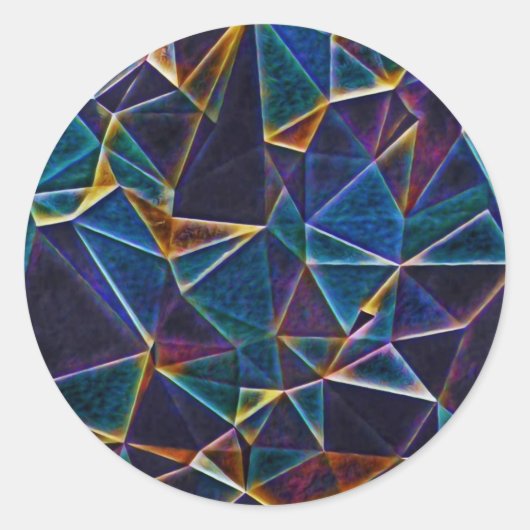 Broken Bubbles Ronde Sticker (Voorkant)