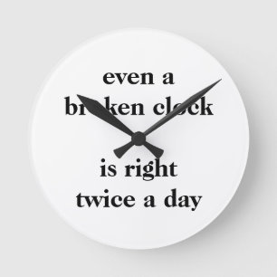 BROKEN CLOCK RONDE KLOK
