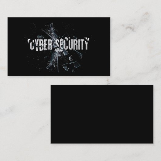 Broken "Cyber Security"-hackerkaart Visitekaartje (Voorkant / Achterkant)