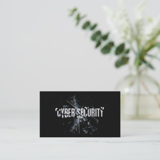 Broken "Cyber Security"-hackerkaart Visitekaartje (Staand voorkant)