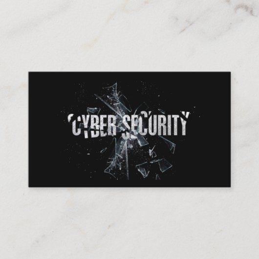 Broken "Cyber Security"-hackerkaart Visitekaartje (Voorkant)