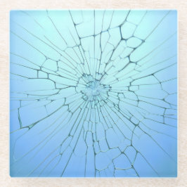 broken glass,  glazen onderzetter