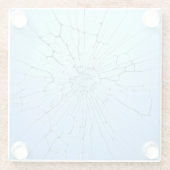 broken glass, glazen onderzetter (Achterkant)