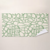 BROKEN green off white (Serviette de bain)